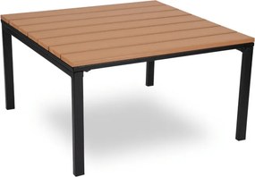 Zestaw Mebli Ogrodowych NORMAN Granatowy/Czarny Narożnik Stolik Tarasowy Metalowy Nowoczesny