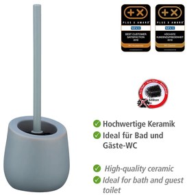 Szara ceramiczna szczotka do WC Wenko Badi