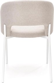 Tapicerowane krzesło do jadalni na białych nogach K486