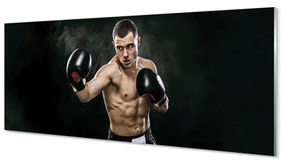 Szklany Panel Człowiek rękawice