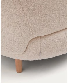 Beżowy fotel z materiału bouclé Luisa – Kave Home