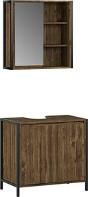 Zestaw mebli łazienkowych dąb/czarny 70x40x65 naola