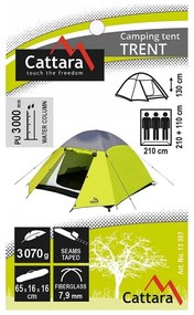 Żółty namiot z tropikiem dla 3 osób Cattara Trent