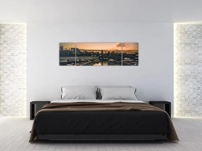 Obraz - miasto portowe (170x50 cm)