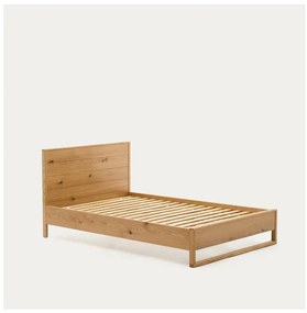 Łóżko jednoosobowe z litego drewna dębowego ze stelażem 90x190 cm Alguema – Kave Home