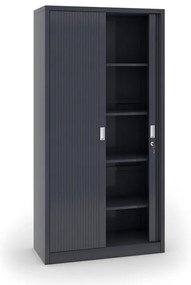 Szafa metalowa z drzwiami rolowanymi, 1990 x 1000 x 450 mm, ciemnoszary