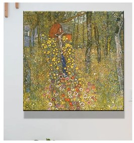Reprodukcja obrazu Gustava Klimta – Farm Garden With Crucifix, 45x45 cm