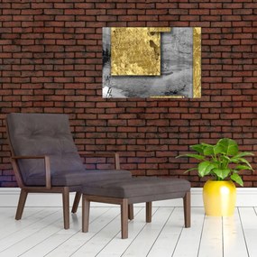Obraz - Złote kwadraty N⁰2 (70x50 cm)