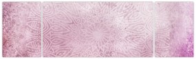 Obraz - Mandala na różowej ścianie (170x50 cm)