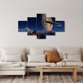 Obraz - Przybycie kosmitów (125x70 cm)