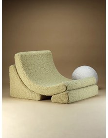 Zielony fotel dziecięcy z materiału bouclé Moon – Wigiwama