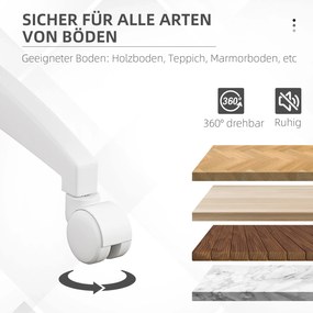 Vinsetto Fotel biurowy ergonomiczny obrotowy różowy z regulacją wysokości i funkcją kołysania | Aosom PL