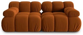 Pomarańczowa aksamitna sofa 188 cm Bellis – Micadoni Home