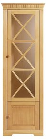 Witryna z litego drewna sosnowego w naturalnym kolorze 180x35 cm Lisa – Støraa