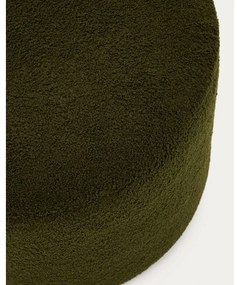 Zielony puf z materiału bouclé Kaeli – Kave Home