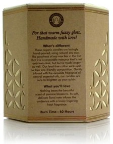 Naturalna sojowa świeca zapachowa Madurai Jasmine 200 g w bursztynowym szkle