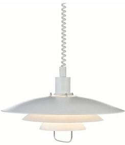 Biała lampa wisząca Markslöjd Kikrenes, ø 48 cm