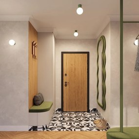 Zielona lampa sufitowa ze szklanym kloszem ø 12 cm Orbital – Sollux