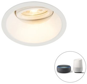 Inteligentny wpuszczany reflektor biały w komplecie z WiFi GU10 regulowany - Alloy Nowoczesny Oswietlenie wewnetrzne