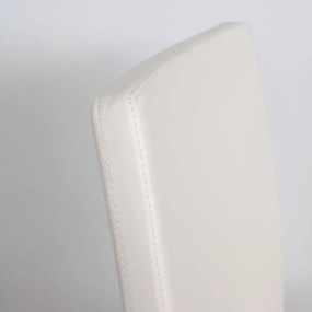 Krzesło Trudy z białymi nogami i białą poduszką 01