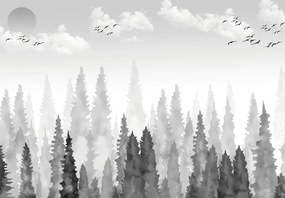 Fototapeta - Akwarelowy las (196x136 cm)