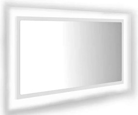 Wiszące Lustro Led W Białej Ramie F6-S16