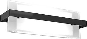 Kinkiet Toplight Cross 2-punktowy z gniazdem E27, czarno-biała rama, nowoczesny design 44x12x15cm