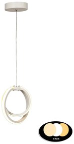 Biała metalowa lampa wisząca LED ø 25 cm Sezen – Squid Lighting
