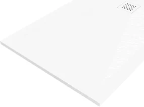 Mexen Stone+ brodzik kompozytowy prostokątny 110 x 90 cm, biały, maskownica biała - 44109011-W