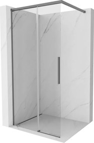 Mexen Rox ścianka prysznicowa Walk-in 110 x 200 cm, transparent 8 mm, gun metal - 8C2-110-003-95-00