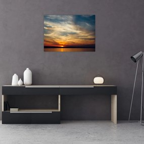 Obraz na szkle zachodu słońca (70x50 cm)