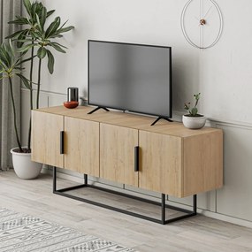 Szafka pod TV w dekorze dębu 140x55 cm Titan – Marckeric