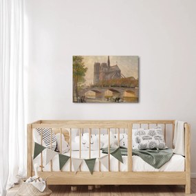 Obraz - Robert William Vonnoh, Notre Dame de Paris, reprodukcje (70x50 cm)