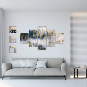 Obraz drzew we mgle (125x70 cm)