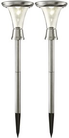 Zestaw 2 solarnych lamp ogrodowych LED Star Trading Turin, wys. 47 cm