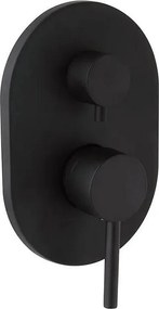 Bateria prysznicowa do zabudowy „Theris” z przełącznikiem w kolorze czarnego mosiądzu z matowym wykończeniem