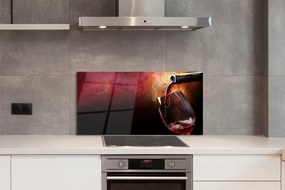 Panel szklany do Kuchni Klasyczne Czerwone Wino