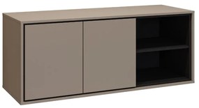 Szafka pod umywalkę nablatową GAJA 2D 120cm congo/czarna z regałem HELVETIA