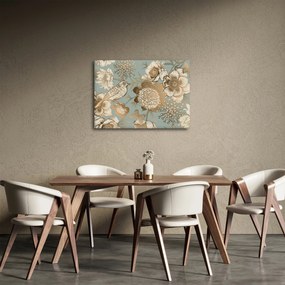 Obraz - Ogród z ptakiem (70x50 cm)