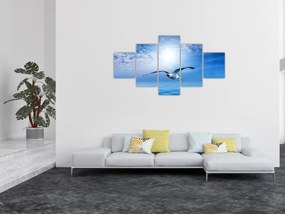 Obraz - Mewa nad morzem (125x70 cm)