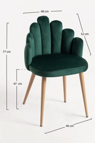 Zestaw 4 Krzese Hand Aksamitne