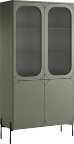 Witryna Sonatia 100 cm czterodrzwiowa - oliwka