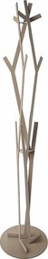 Wieszak na ubrania Uty Ø30x178 cm z żelaza, wolnostojący, minimalistyczny nowoczesny design do przedpokoju, gabinetu lub biura, made in Italy, beżowy