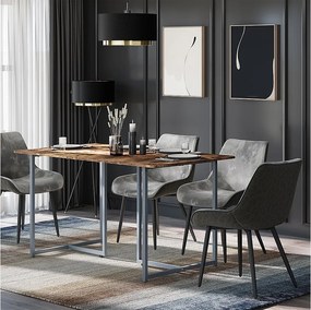 Stół do jadalni rustykalny dąb/szary 140x80x75 merido