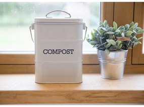 Szary pojemnik na odpadki organiczne Kitchen Craft Living Nostalgia,3 l