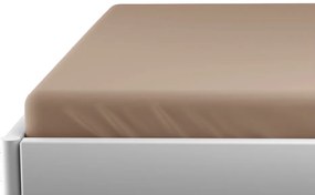 PrzytulneMieszkanie.pl Prześcieradło jersey do dziecięcego łóżeczka EXCLUSIVE 70x140 cm jasnobrązowe