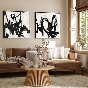 Ręcznie malowany obraz 100x100 cm Playblack 2 – Malerifabrikken