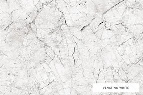 Stół rozkładany XENON LUX 160(256)x89 biały marmur venatino/czarny połysk HUBERTUS