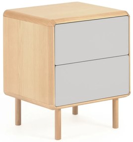 Szaro-naturalna szafka nocna Anielle – Kave Home