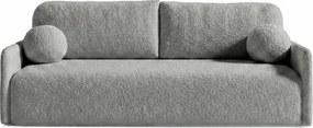 Sofa VENI Rozkładana Dwuosobowa Ciemnoszara Boucle Japandi
